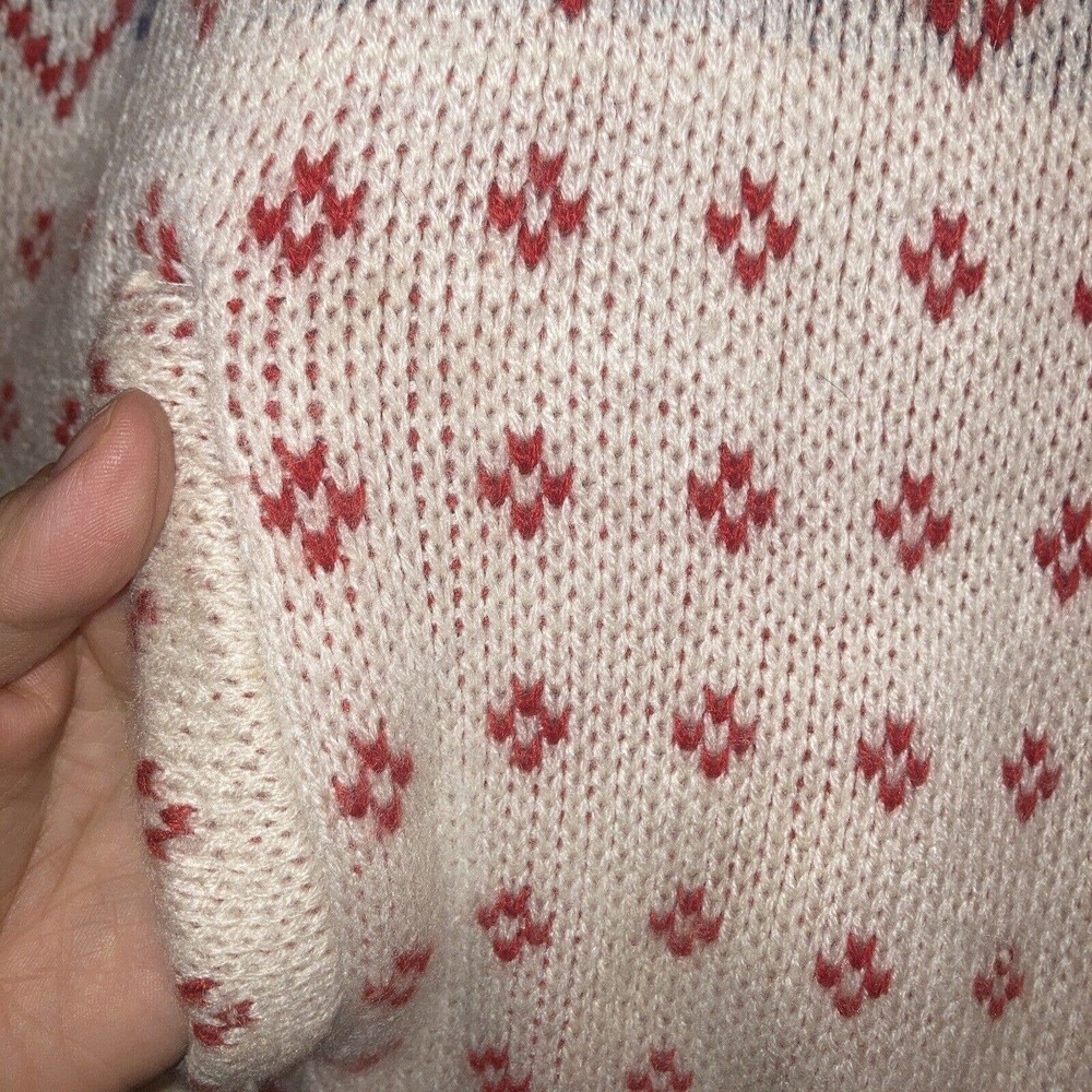 Vintage Sweater Snowflake Reversible Puffer Vest Small - Picture 3 of 7